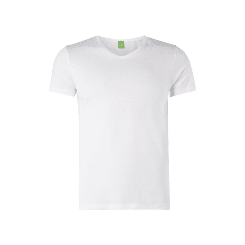 Boss Green Slim Fit T-Shirt mit abgerundetem V-Ausschnitt