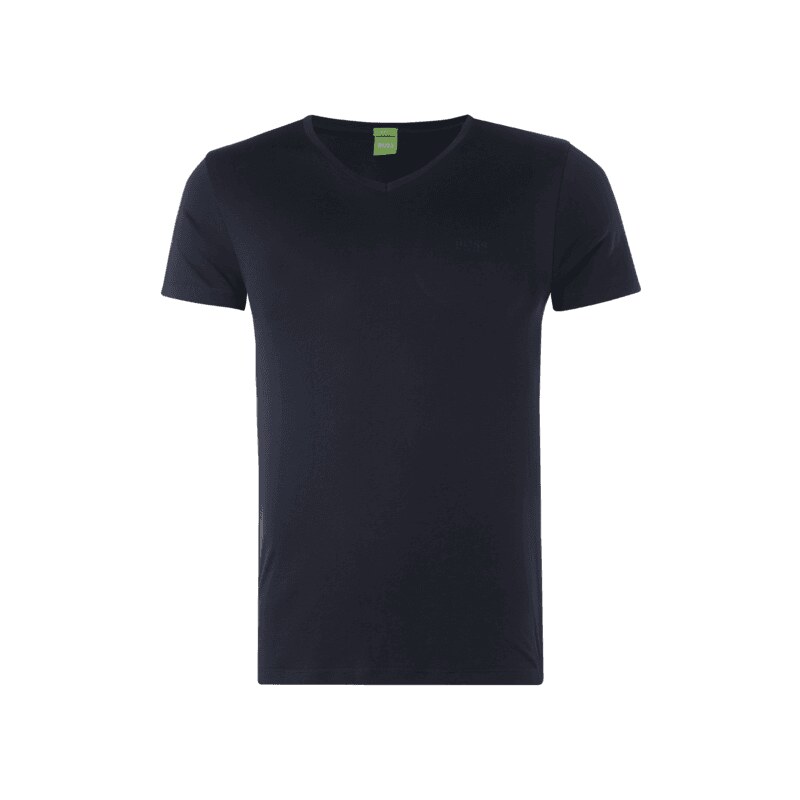 Boss Green Slim Fit T-Shirt mit abgerundetem V-Ausschnitt