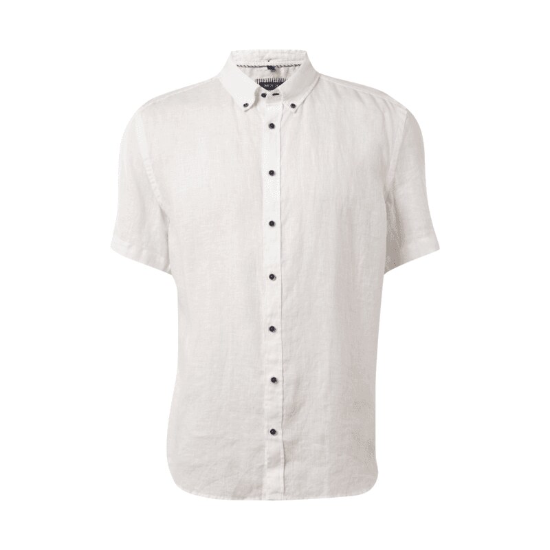 MCNEAL Leinenhemd mit Button-Down-Kragen