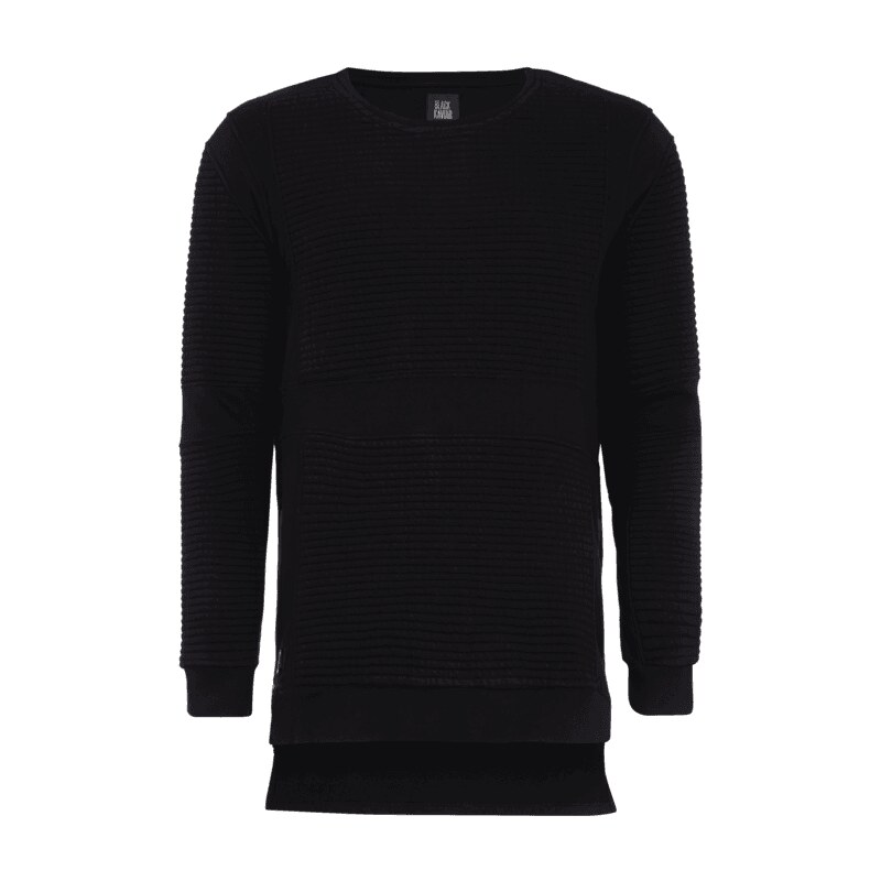Black Kaviar Sweatshirt mit gesteppten Einsätzen