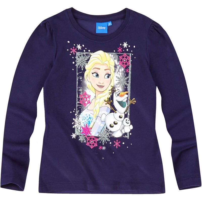 Disney Die Eiskönigin Langarmshirt marine blau in Größe 92 für Mädchen aus 100% Baumwolle