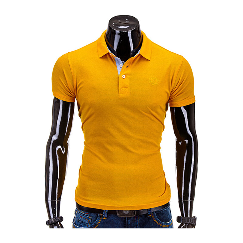 Lesara Poloshirt mit kontrastiver Knopfleiste - Gelb - S