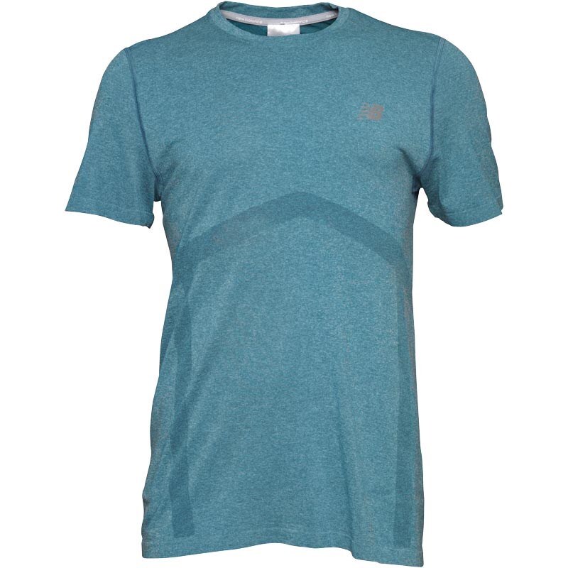 New Balance Herren Enginee Seamless T-Shirt Blau