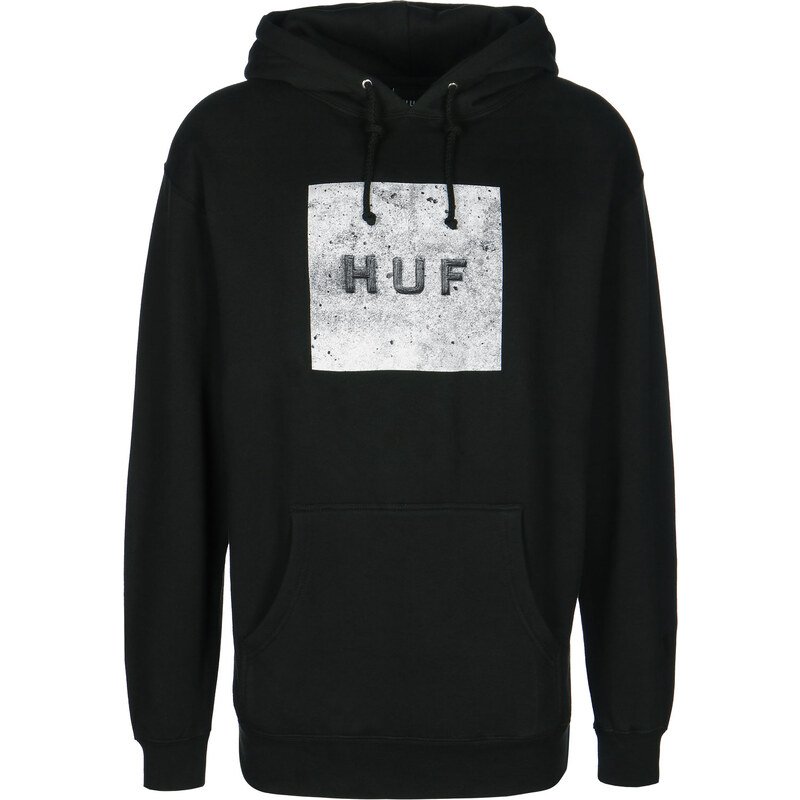 Huf Concrete Box Logo Fleece Hoodie black