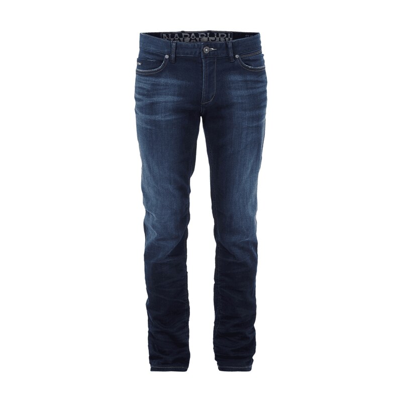 Napapijri Stone Washed Slim Fit Jeans mit Used Details