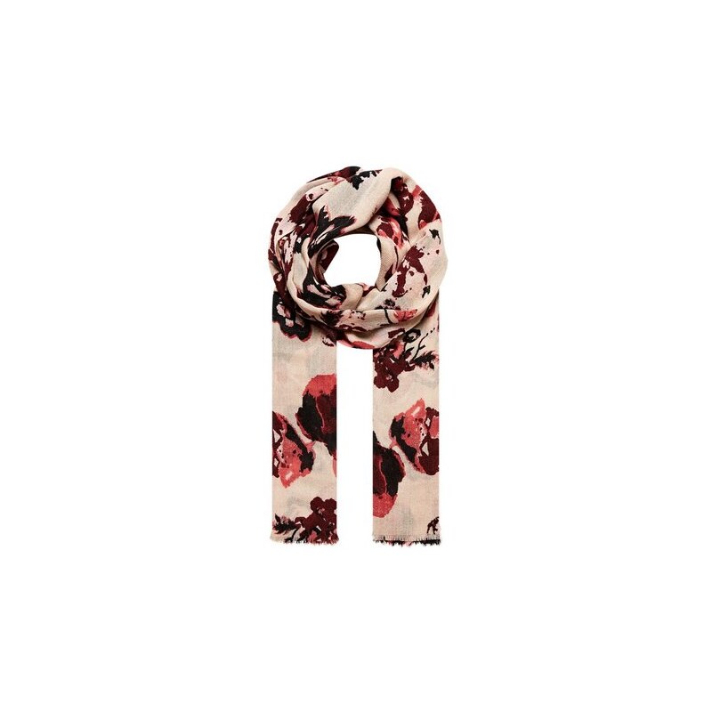 Damen HALLHUBER Schal mit großformatigem Blütendruck HALLHUBER rot