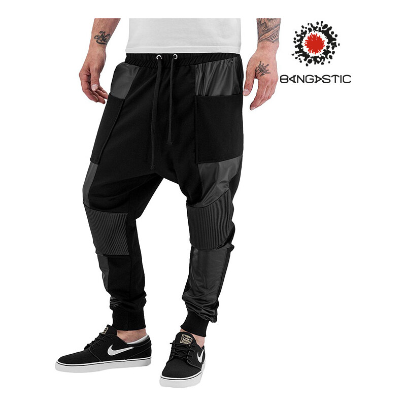 Bangastic Sweatpants mit Details in Leder-Optik - XL