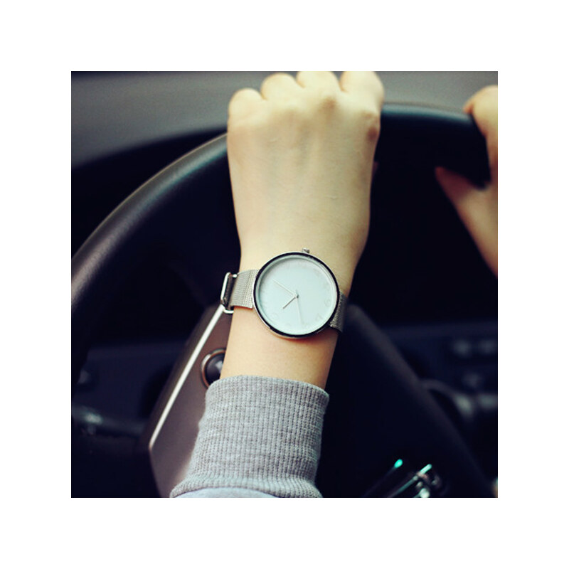 Lesara Armbanduhr mit farbigem Zifferblatt - Weiß