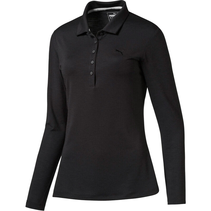 Puma: Damen Golfshirt / Polo-Shirt Langarm, schwarz, verfügbar in Größe XS