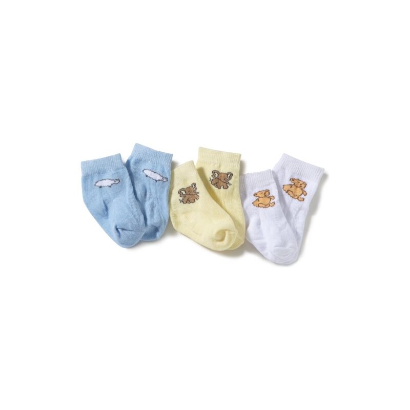 Playshoes Unisex Baby Newborn Socks Animals, 3 Pairs