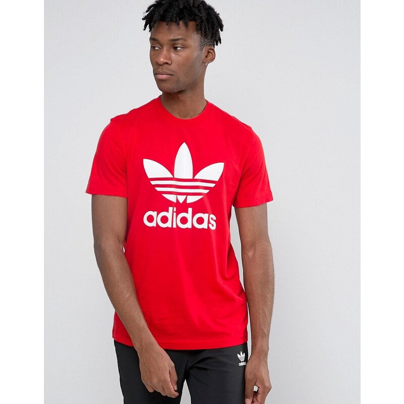 adidas Originals - AY7709 - T-Shirt mit Logo - Rot