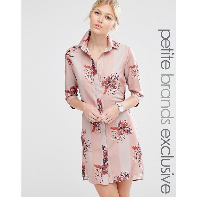 Alter Petite - Pyjama-Hemdkleid mit Streifen, Blumenmuster und Stufensaum - Mehrfarbig