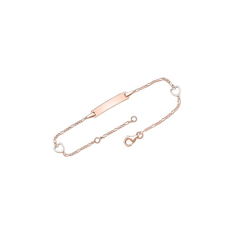 Unique Jewelry Damenarmband mit Herz Elementen roségold