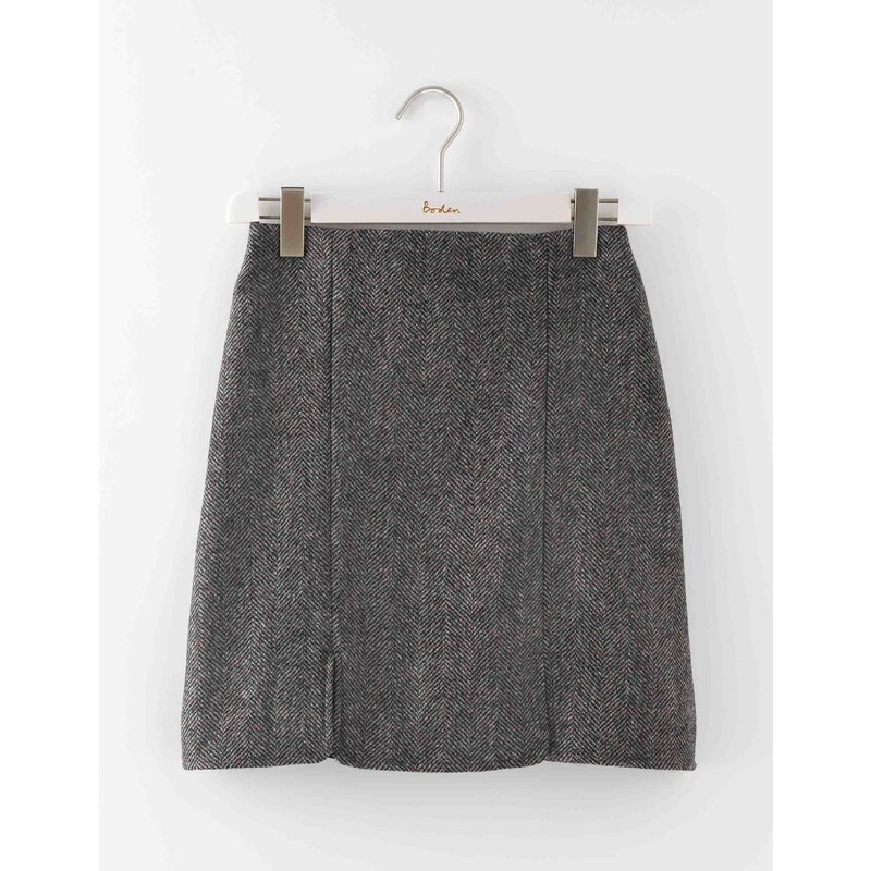 Minirock aus britischem Tweed Grau Damen Boden