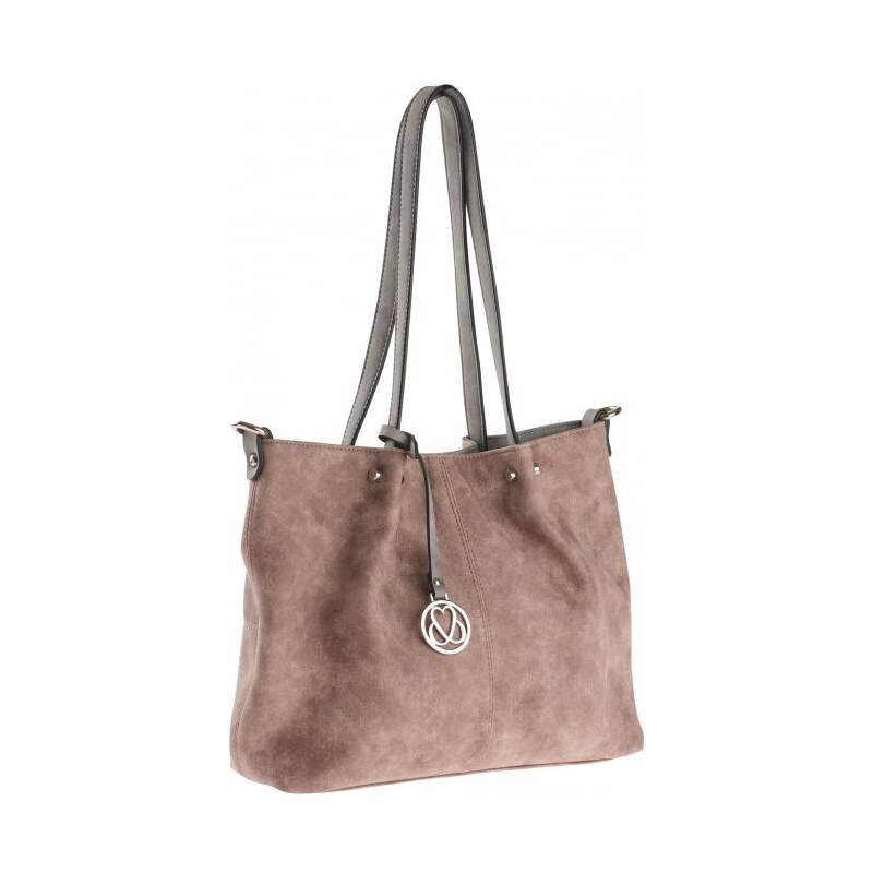 Michèle Boyard Damen Handtasche Tasche 3 in 1 Tasche rosa aus Kunstleder