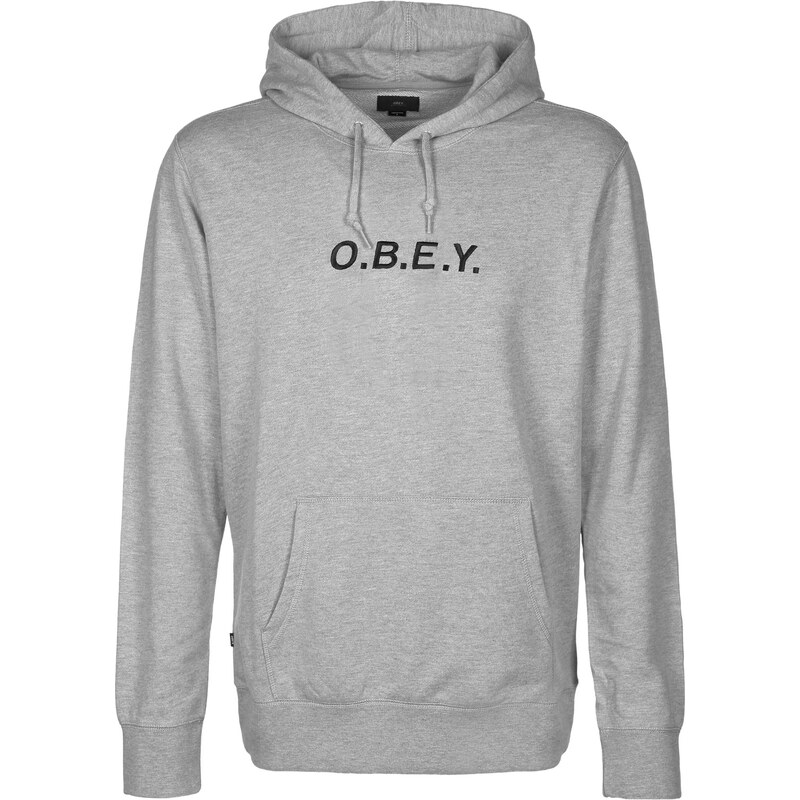 Obey Contorted Hoodie heahter grey