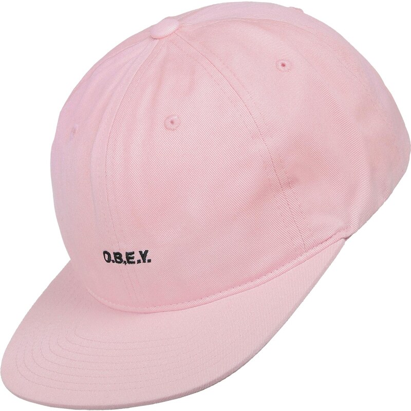Obey Contorted 6 Panel Snapback pink