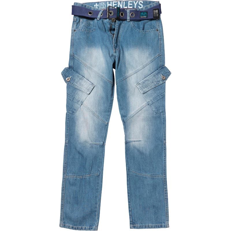 Henleys Herren Jeans in regulär Passform Blau