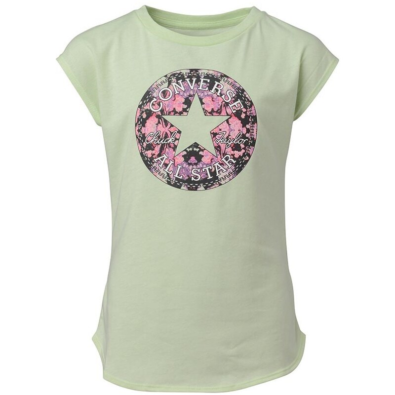 Converse Girls Dropped Shoulder Fitted T-Shirt Pistachio Green