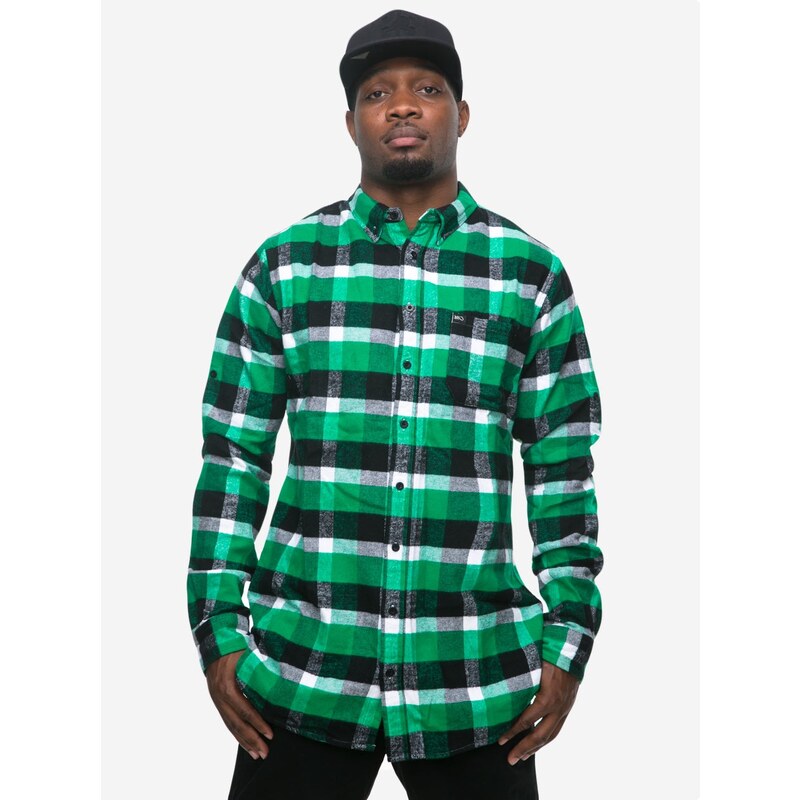 K1X Heavy Weight Flannel Shirt Boston Green Black