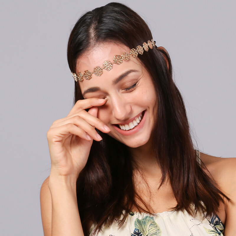 Lesara Haarband mit Blüten-Elementen