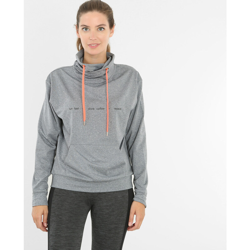 Dünnes Running Sweatshirt Grau meliert, Größe S -Pimkie- Mode für Damen