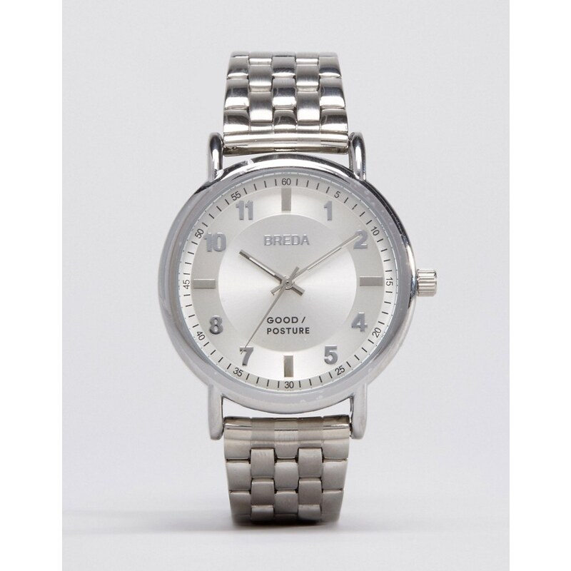 Breda - Uhr in Silber mit geblümtem Armband - Silber
