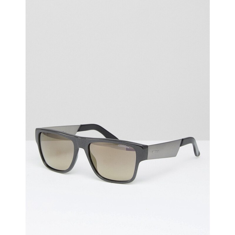 Carrera - Schwarze Sonnenbrille mit flachem Brauensteg - Schwarz