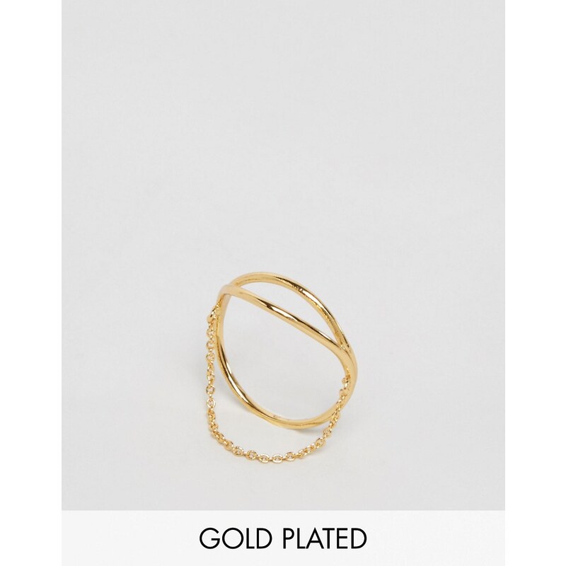 Gorjana - Remy - Ring mit drapierter Kette - Gold