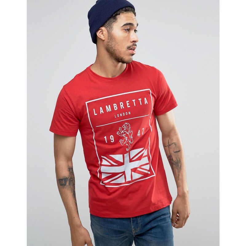 Lambretta - British Flag - T-Shirt - Rot