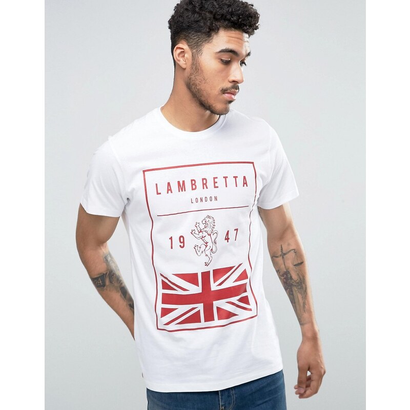 Lambretta - British Flag - T-Shirt - Weiß