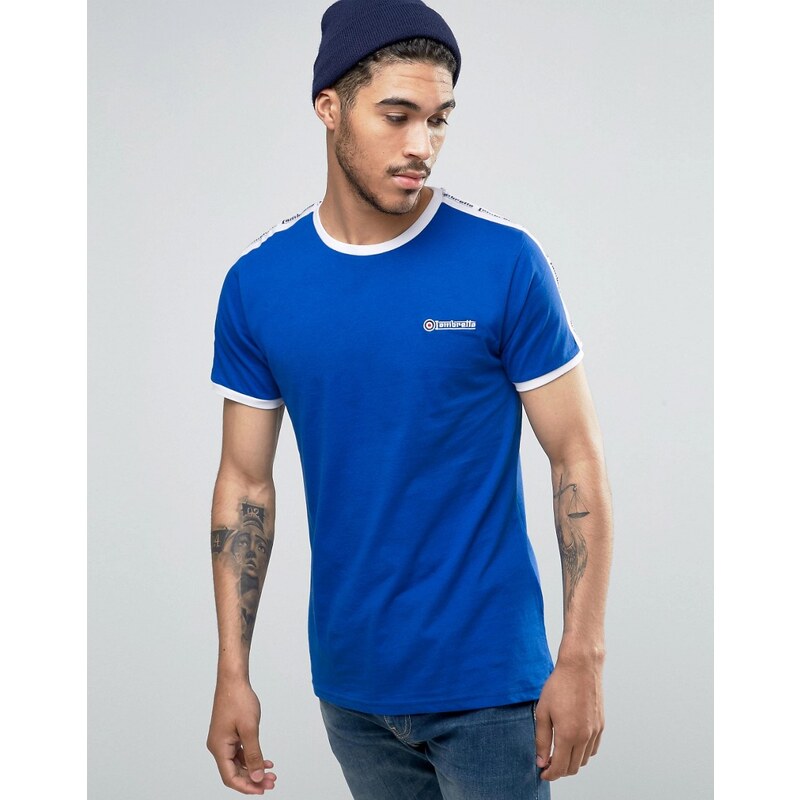 Lambretta - T-Shirt mit Ärmeldetail - Blau