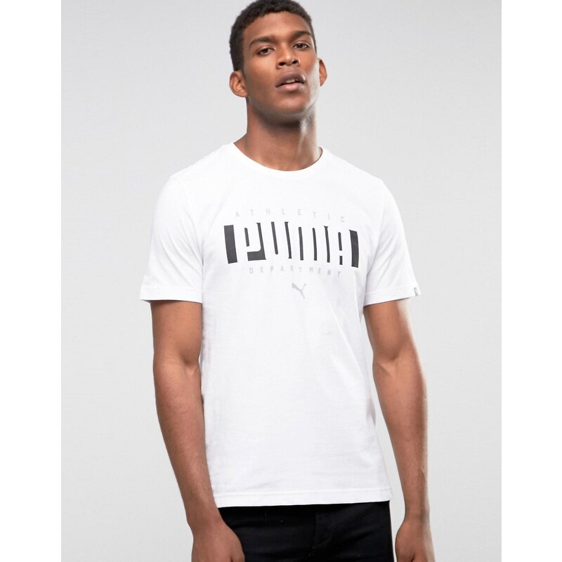 Puma - Weißes T-Shirt mit Logo, 83833102 - Weiß