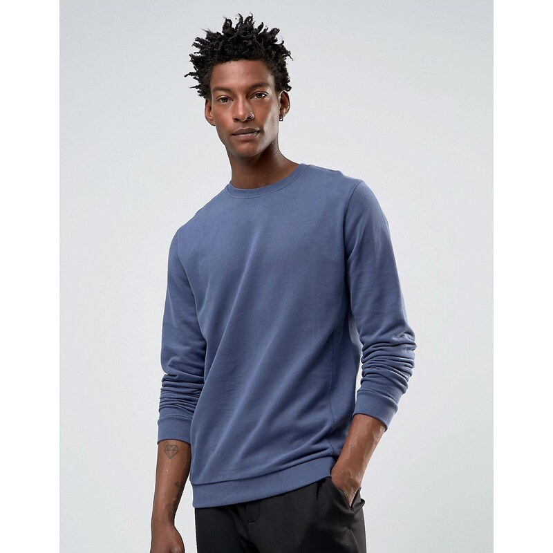Reiss - Carbon - Gebürstetes Sweatshirt - Blau