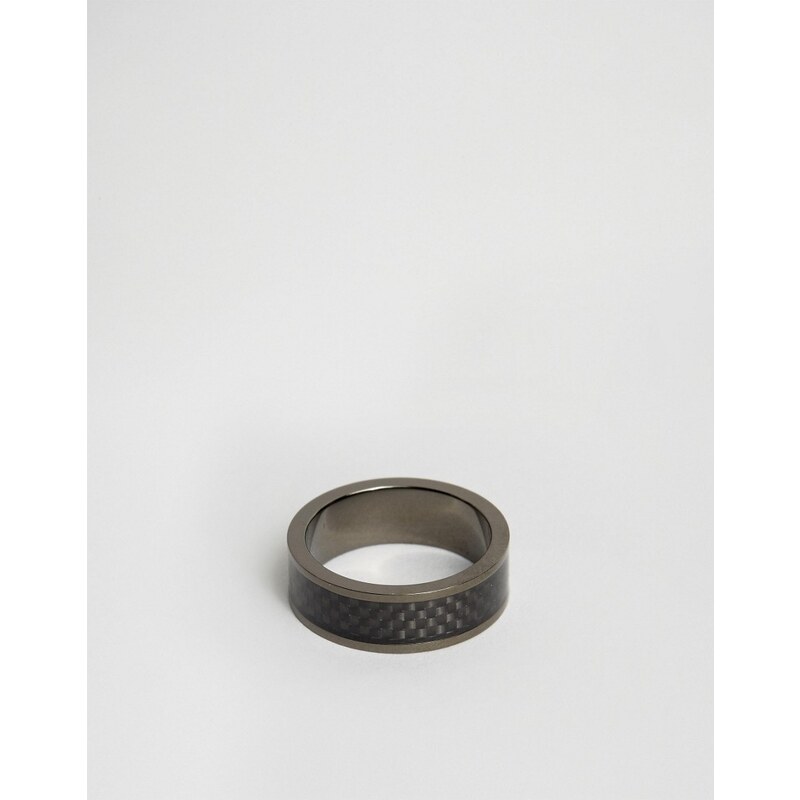 Ted Baker - Karbonfaser-Ring in Stahlgrau - Grau