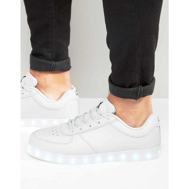 Wize & Ope - Niedrige Sneaker mit LED - Grau