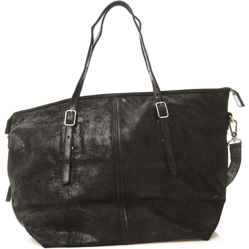 Petite mendigote Imane - Shopping Bag aus Leder - schwarz