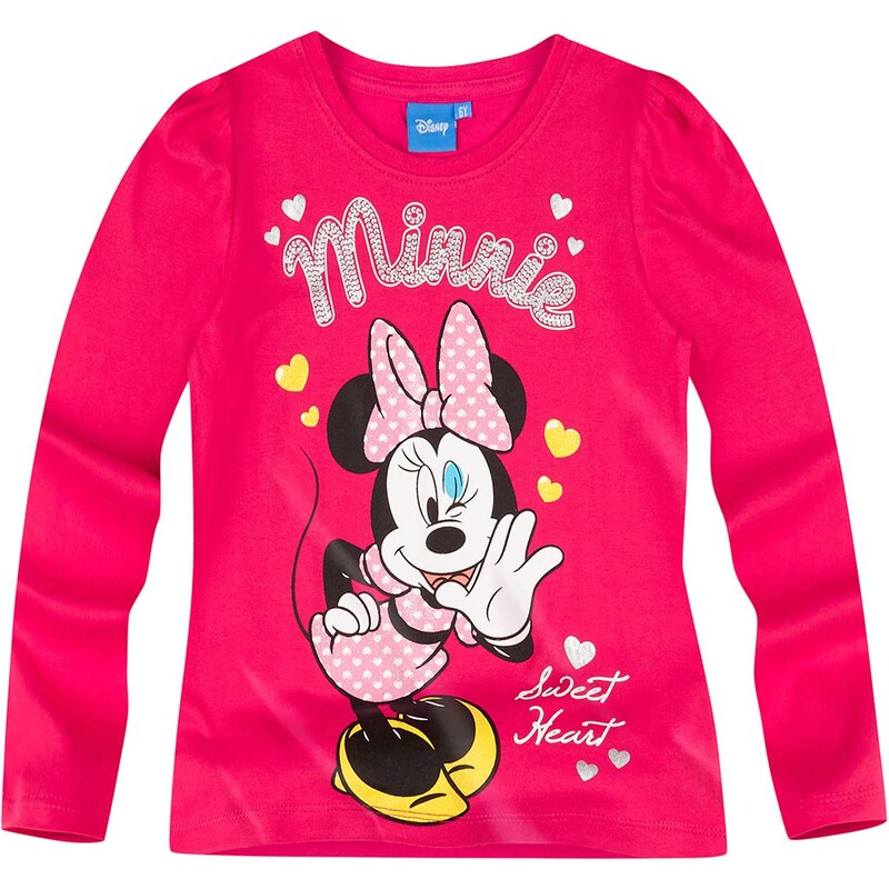 Disney Minnie Langarmshirt rot in Größe 92 für Mädchen aus 100% Baumwolle