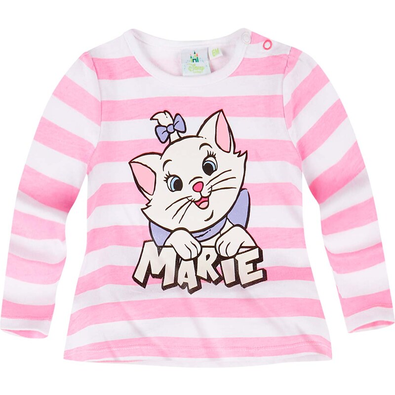 Disney Marie the Cat Langarmshirt weiß in Größe 3M für Mädchen aus 100% Baumwolle