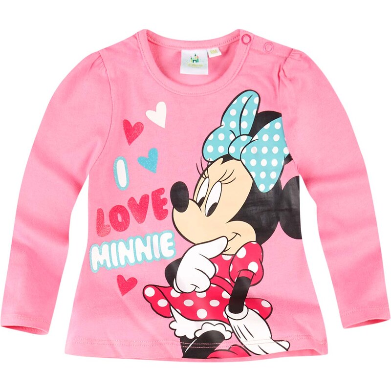 Disney Minnie Langarmshirt pink in Größe 3M für Mädchen aus 100% Baumwolle