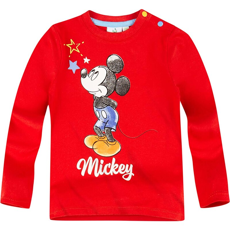 Disney Mickey Langarmshirt rot in Größe 3M für Jungen aus 100% Baumwolle