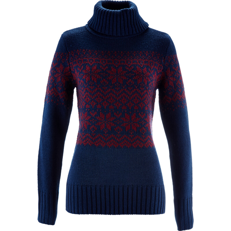 bpc bonprix collection Norweger-Pullover langarm in blau für Damen von bonprix