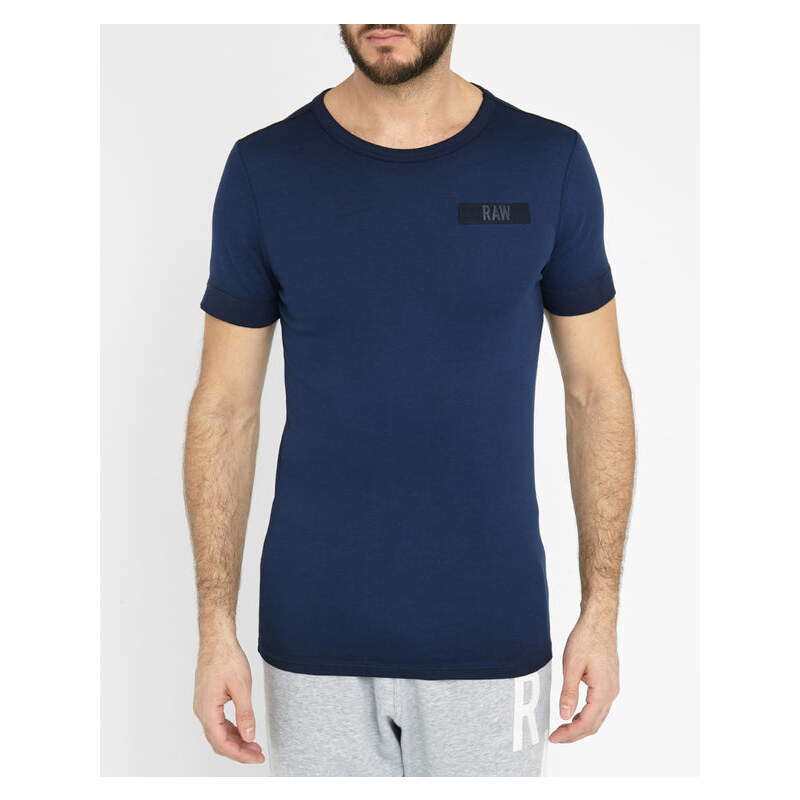 G-STAR Marineblaues T-Shirt mit Rundhalsausschnitt Onnem