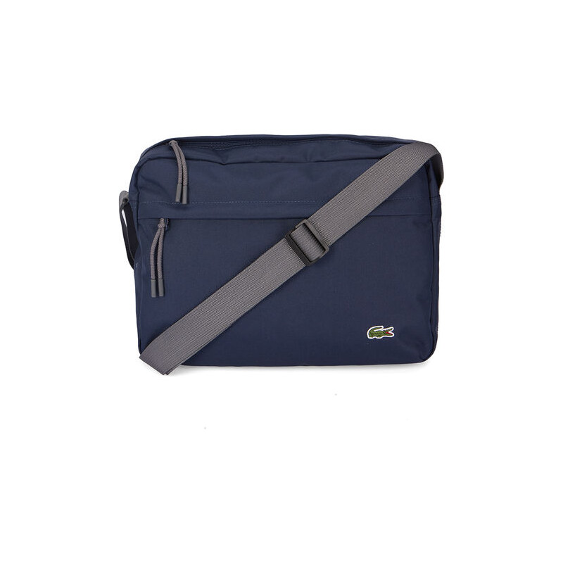 LACOSTE Marineblaue Messengertasche mit Tasche auf Vorderseite