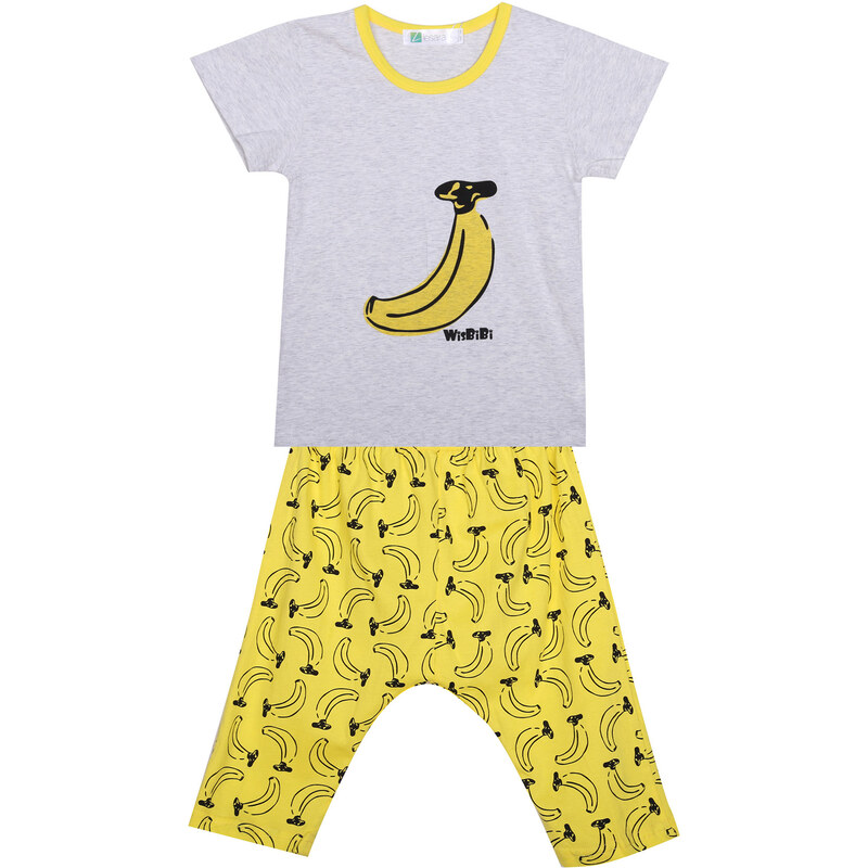 Lesara Kinder-Pyjama mit Bananen-Print - 110-116