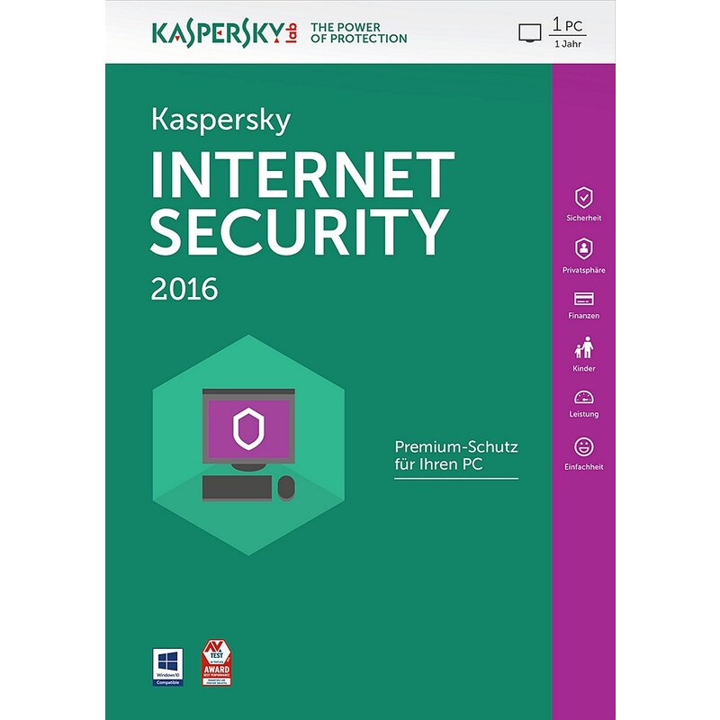 Kaspersky Sicherheits-Software »Internet Security 2016 1 User MiniBox«