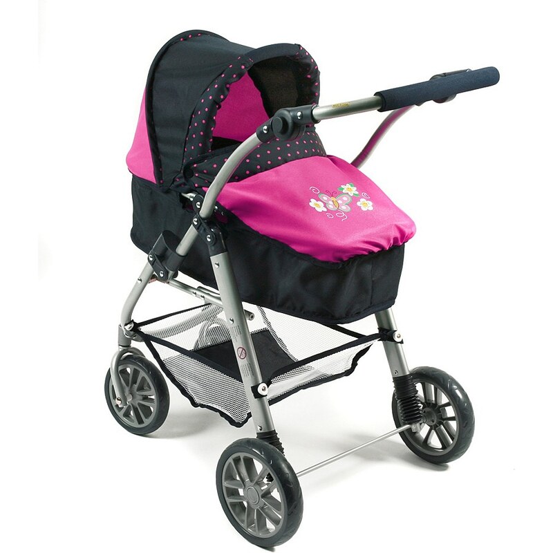 CHIC2000 Kombi Puppenwagen mit drehbarem Babywannen Aufsatz, »EMILIA navy-pink«