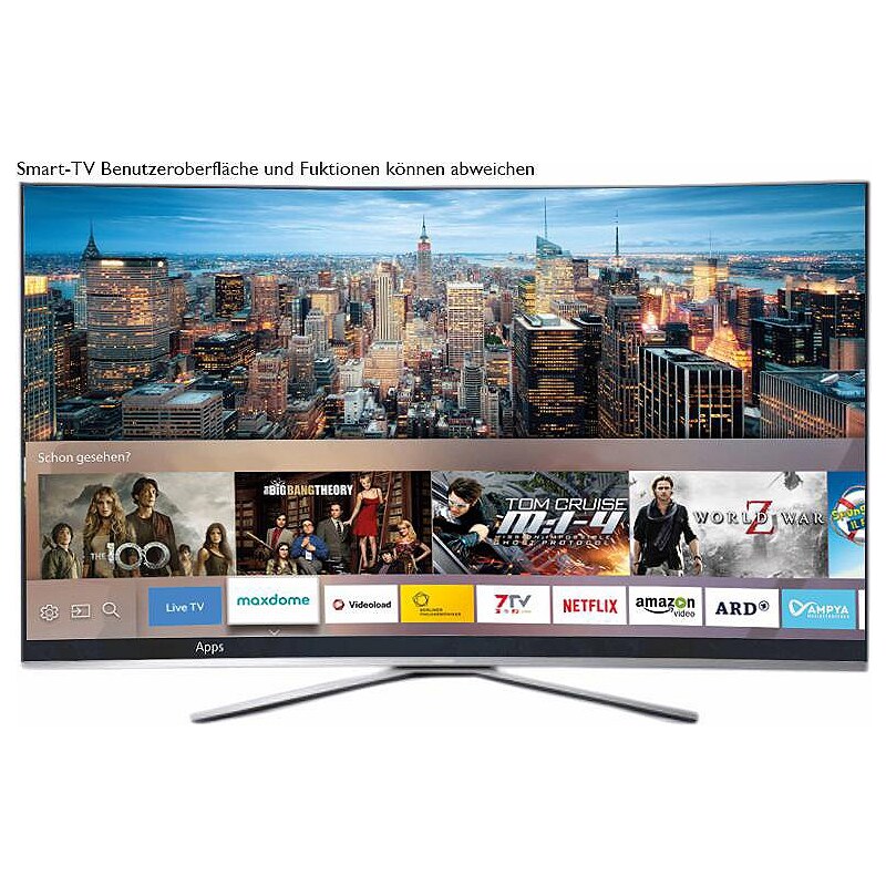 Samsung UE55KU6509UXZG, Curved-LED-Fernseher, 138 cm (55 Zoll), 2160p (4K Ultra HD), Smart-TV