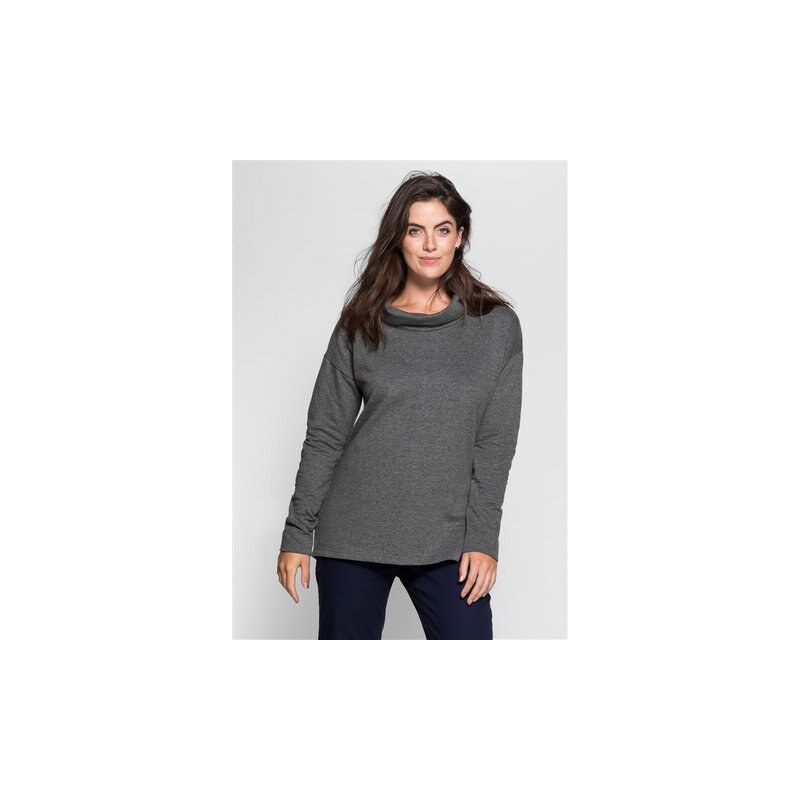 Damen Casual Sweatshirt mit Rollkragen SHEEGO CASUAL grau 40/42,44/46,48/50,52/54,56/58
