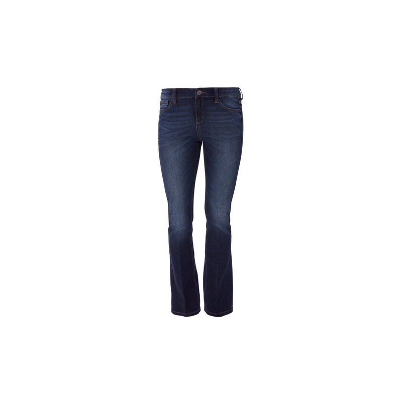 TRIANGLE Damen TRIANGLE Regular: Flared Jeans im Used-Look blau 40,42,44,46,48,50,52